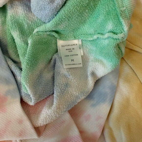 Daydreamer Revolve Led Zeppelin Ic Tie Dye Sweatshirt in Fad Neon Tie Dye-EE2 - Picture 5 of 5